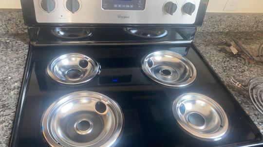Stove top range cleaned